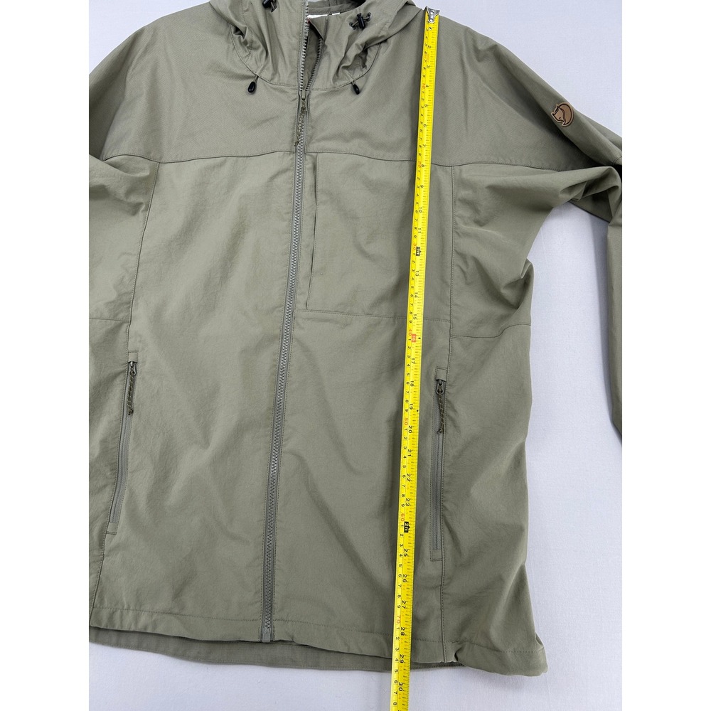 Fjallraven Abisko Midsummer Jacket Mens XL Green Lightweight Hooded 81151 - Picture 10 of 12